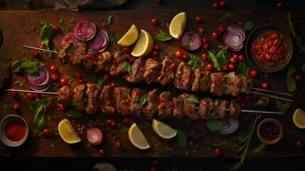 Tender and succulent lamb kebabs, marinated in fragrant spices and grilled to perfection, a crowd-pleaser during Ramadan