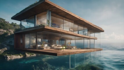 Home in Underwater Background Very cool