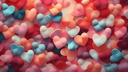 Romantic heart-shaped Valentine's Day background, symbolizing Valentine's Day, wedding, love