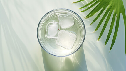 A glass of refreshing and hydrating coconut water, a popular drink for suhoor during Ramadan - obrazy, fototapety, plakaty