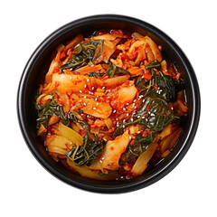 Chinese cabbage kimchi Isolated on transparent background. Generative AI
