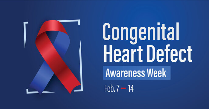Congenital Heart Defect Awareness Week CHD Banner. February 7 - 14.