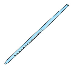 blue pencil isolated on white