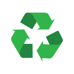 Obraz premium Recycle symbol green vector emoji