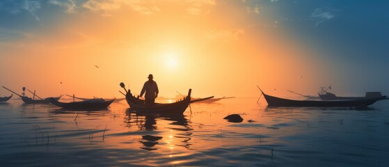 Group of Boats Floating on Top of a Body of Water