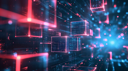 blockchain the new technology transfer digital information with digital background, big data and blockchain technology connection concept, digital money and technology global network in the future