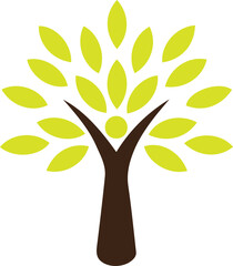 Elegant creative tree design of color