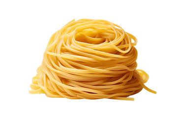 Pasta nest isolated on transparent or white background, png