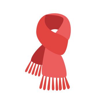 red scarf simple design clip art preview