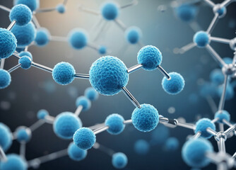 Science background with abstract representation of molecule or atom structure