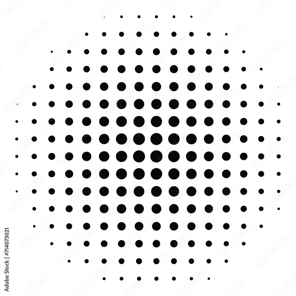 Aufkleber abstract halftone design element. black halftone dots. circle halftone. abstract dotted circles