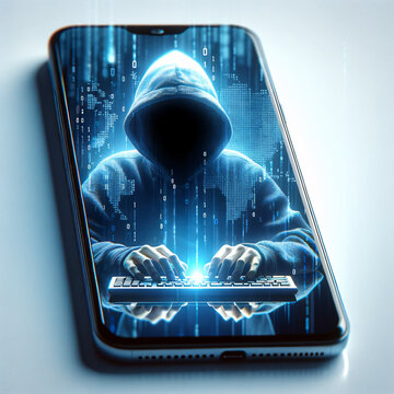 Homme hacker avec capuche