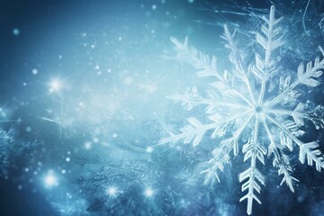 Fototapeta na wymiar Stunning winter-themed background featuring a frosty snowflake. Perfect for the holiday season. Generative AI