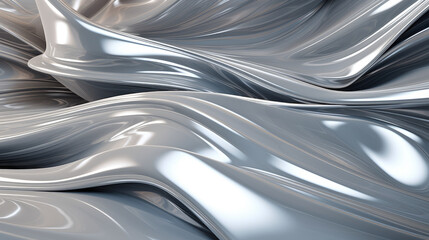 Aluminum wavy pattern background wallpaper in gray color