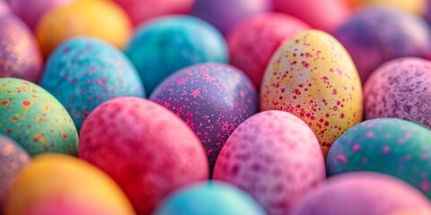 Fototapeta na wymiar colorful easter eggs texture Generative AI