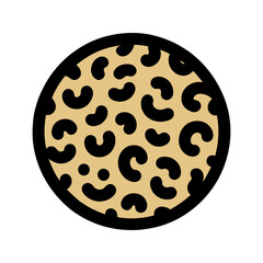 Vector minimalistic black and gold pattern imitating leopard fur.