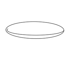 empty plate isolated on white background