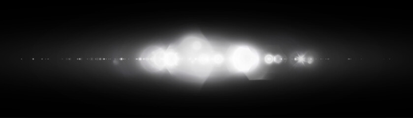 Glowing light effect. Sparkling highlights of a bright flash with a bright flickering shimmer. Vector illustration.