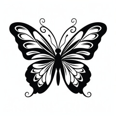 black and white butterfly
