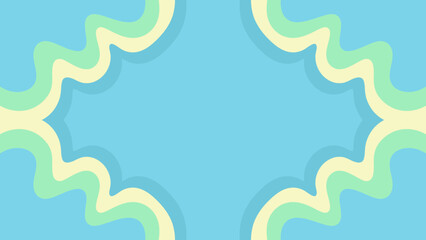 blue sky abstract background with waves frame and space for text