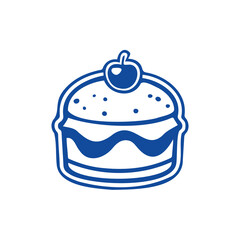 Cake with Springkles Icon Illustration