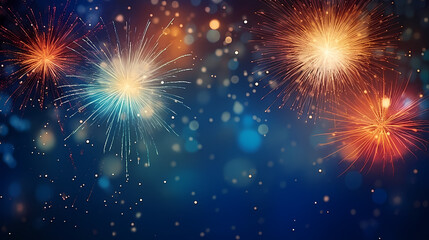 Fireworks background for celebration, holiday celebration concept