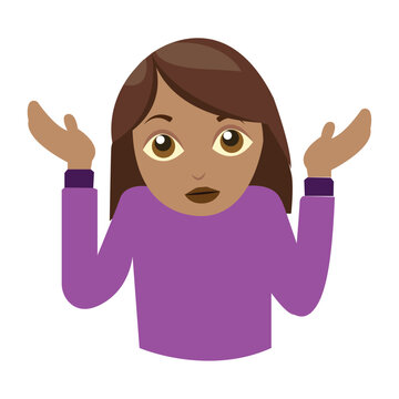 recommend clip art: Woman shrugging shoulders face emoji