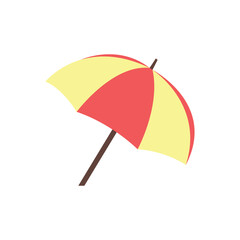 umbrella on ground parasol beach illustration vector © valvectors