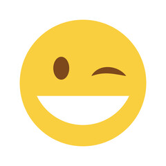 winking face smile vector
