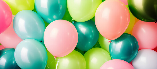 Fototapeta na wymiar pastel colored balloons background