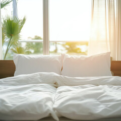 Minimalist bedroom linen