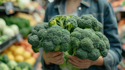 Harvest in Hand Choosing Fresh Broccoli