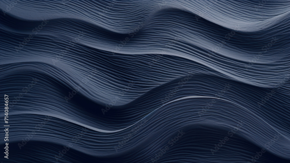 Poster abstract blue background with smooth lines and waves in a modern style