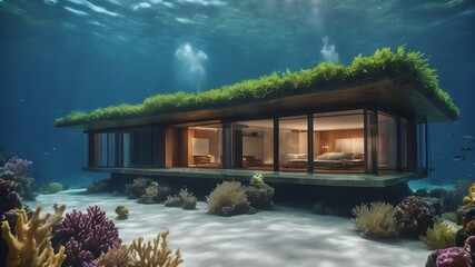Home in Ocean Background Very cool