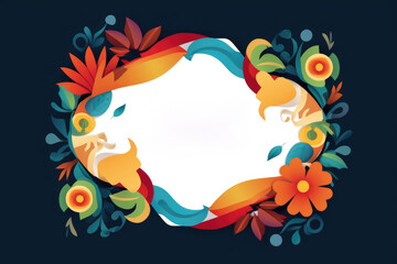 Obraz premium Background with blank text space, colorful shape patterns design web post