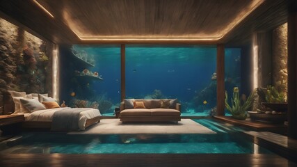 Home in Ocean Background Very cool