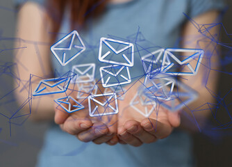 mail communication support contact concept service - neural network exposure digital