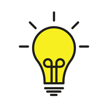 Light bulb symbol icon vector