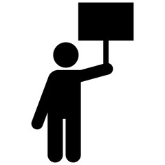 People with placard icon.