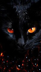 Black cat abstract