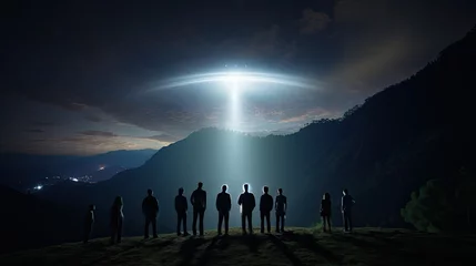 Rolgordijnen UFO Contact with extraterrestrial civilizations.