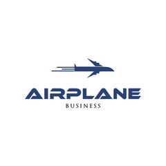 Airplane Icon Logo Design Template