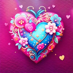 Corazón decorado (textura).
