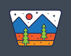 Explore the nature mountain vector t shirt patch sticker emblem outdoor art