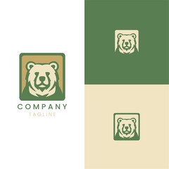 Formidable Grizzly Striking Emblem Logo Design