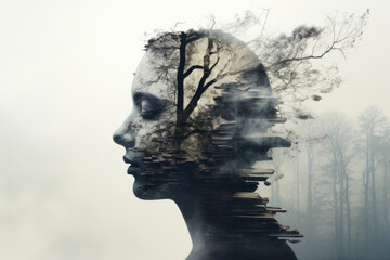 Borderline personality disorder surreal background