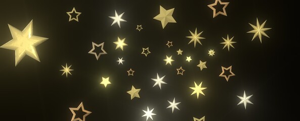 XMAS Stars - golden stars -