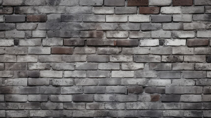 Brick wall background, ash gray color grunge texture or pattern for design, wallpaper. Generative ai
