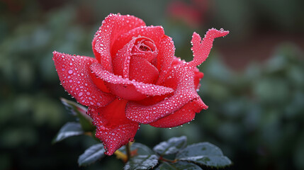 red rose in the garden