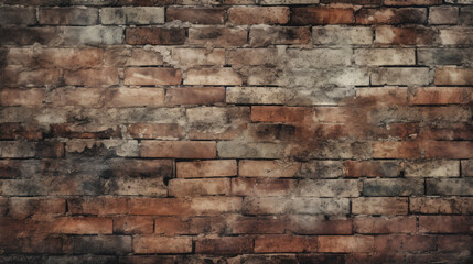 Brick wall background, bleak colors grunge texture or pattern for design. Generative ai
